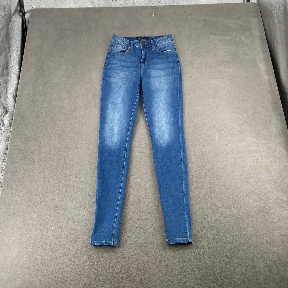 YMI Skinny Jeans Medium Wash Blue Mid Rise Stretch Denim Size 3/26 y2k 00s